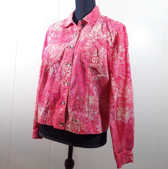 Coldwater Creek Pink medium beaded embroidered jacket - Picture 1 of 6